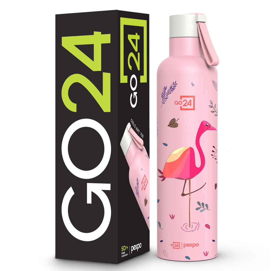 Go24 Oslo Stainless Steel Hot & Cold Water Bottle | Leakproof | 3-Layer Insulation