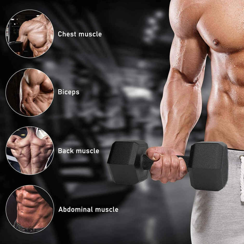 Mayor PVC Hexa Dumbbells Set | for Home Gym | Weight Training Fitness Dumbbells