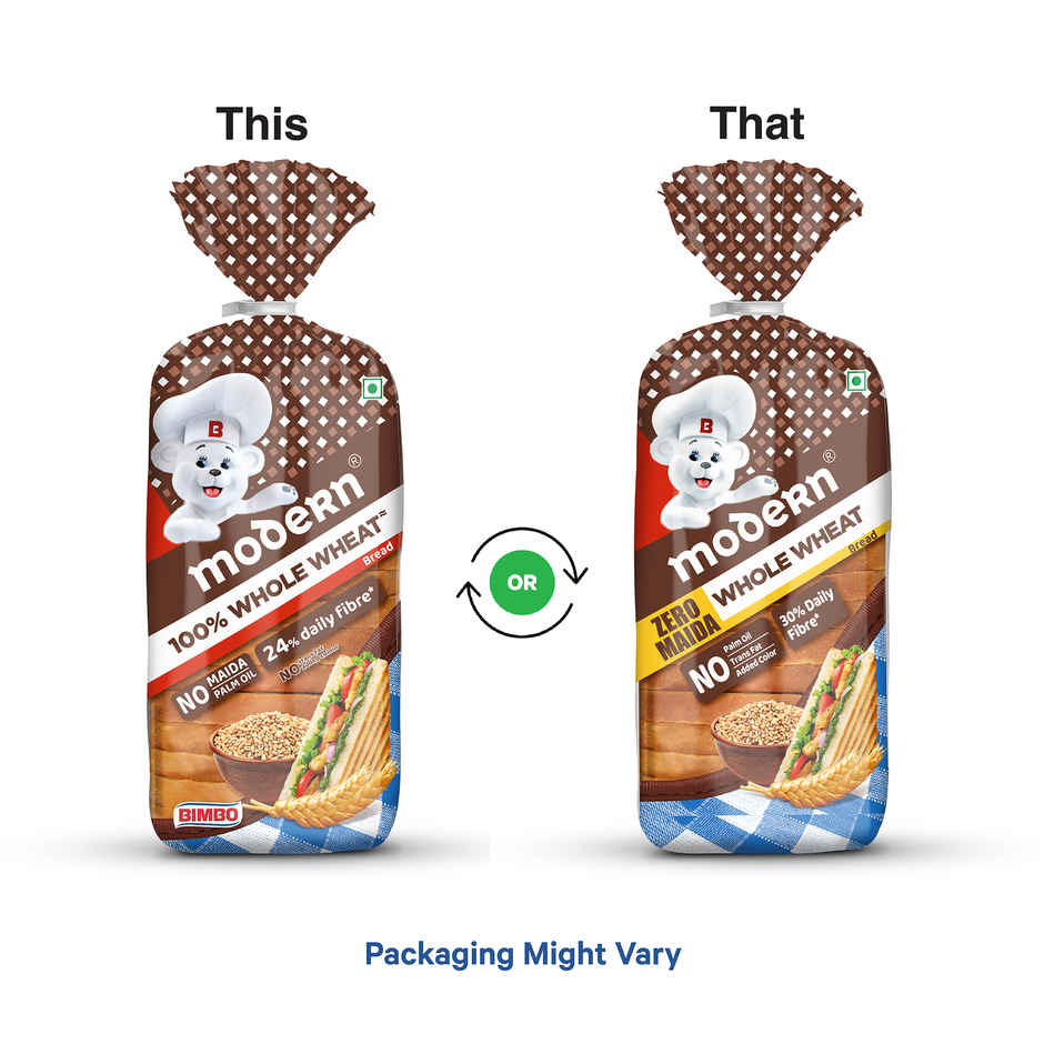 Modern Pure Whole Wheat Bread (Zero Maida, No trans fat)