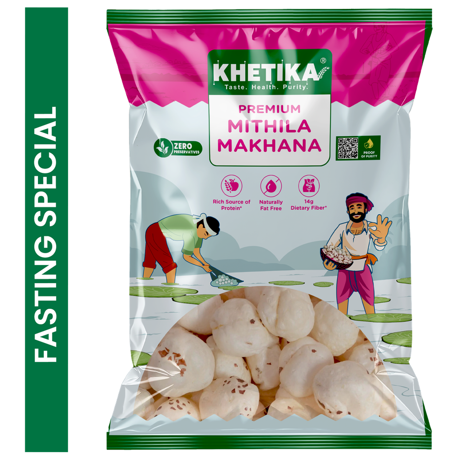 Khetika Premium Jumbo Makhana (Foxnut, Phool Makhana)
