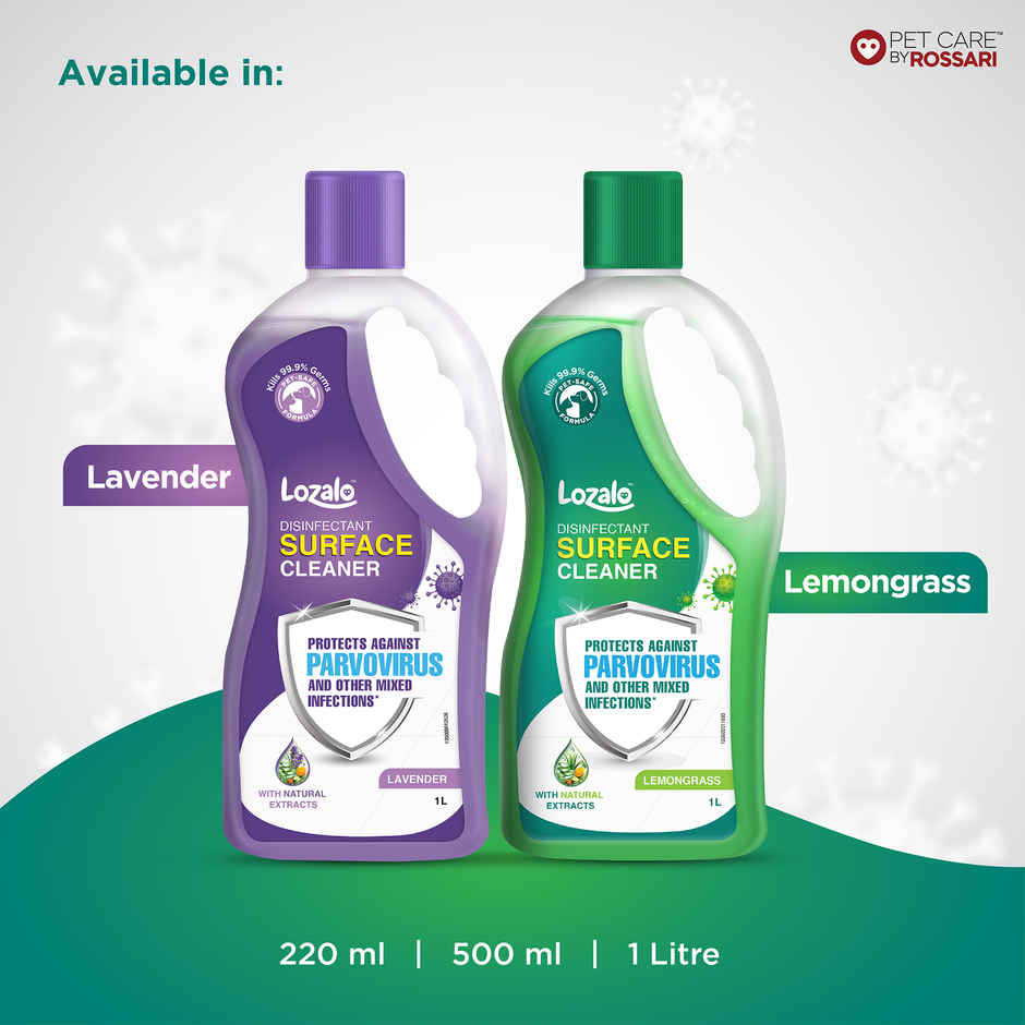 Lozalo Liquid Disinfectant Surface Cleaner with Neem Tulsi Turmeric Aloe Lemongrass