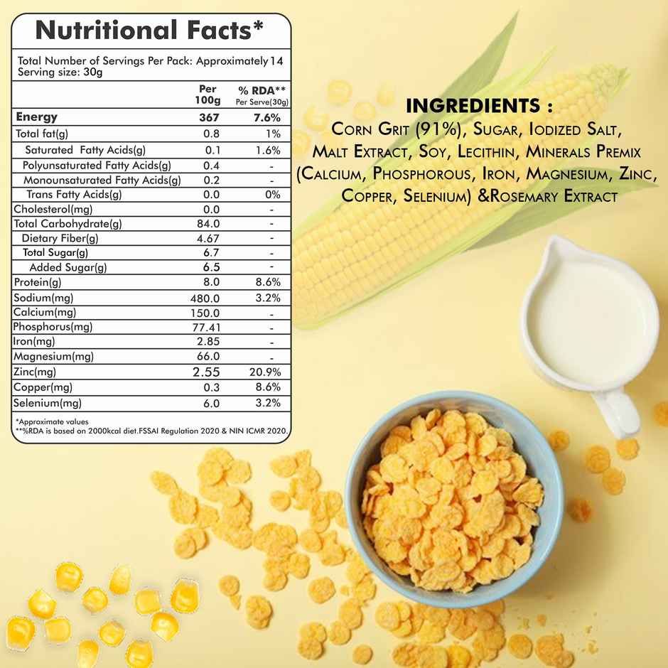 Unifit Corn Flakes | Crispy and Nutritious | Healthy Breakfast Cereal