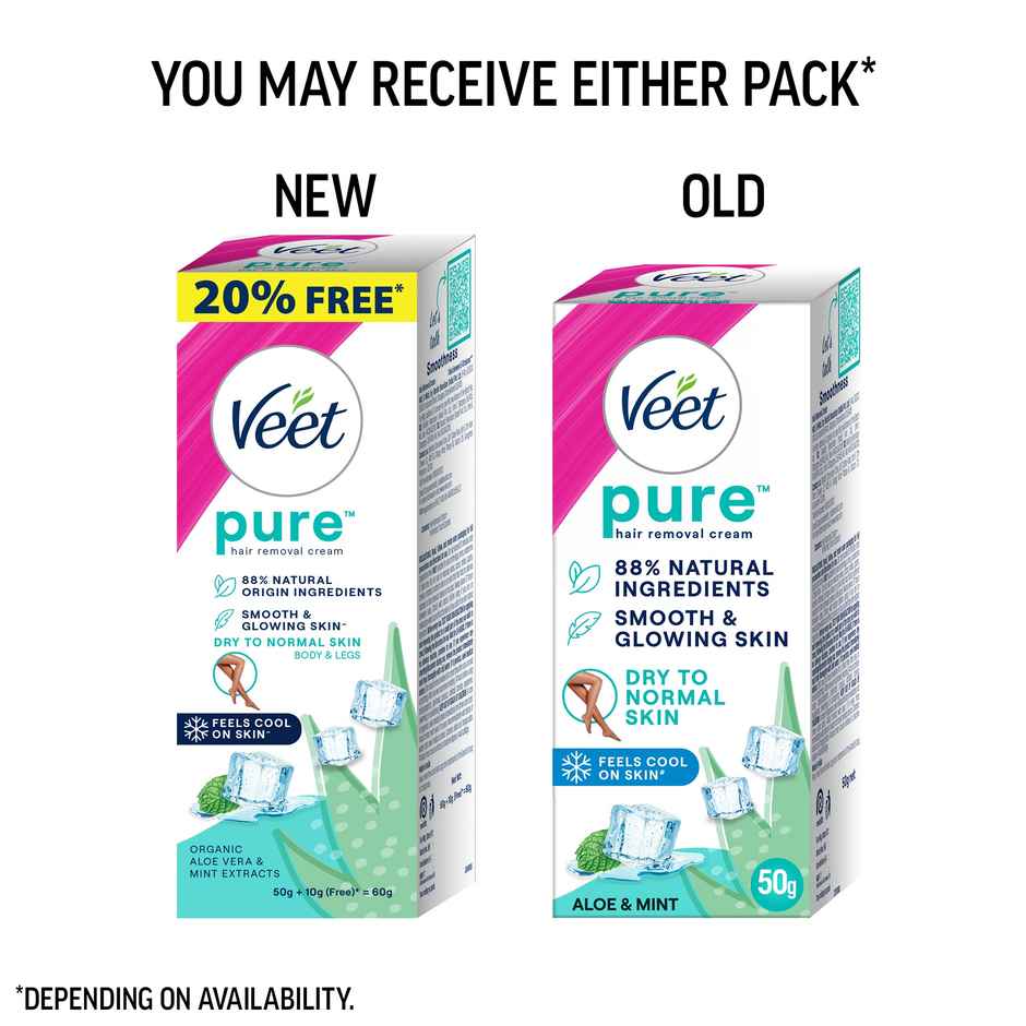 Veet Pure Hair Removal Cream for Dry Skin | Suitable for Legs, Underarms, Bikini & Arms