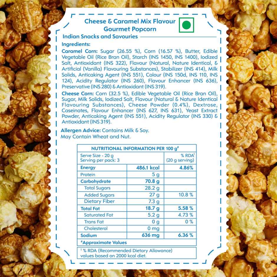 The Theatre Project  Popcorn Cheese & Caramel Pouch