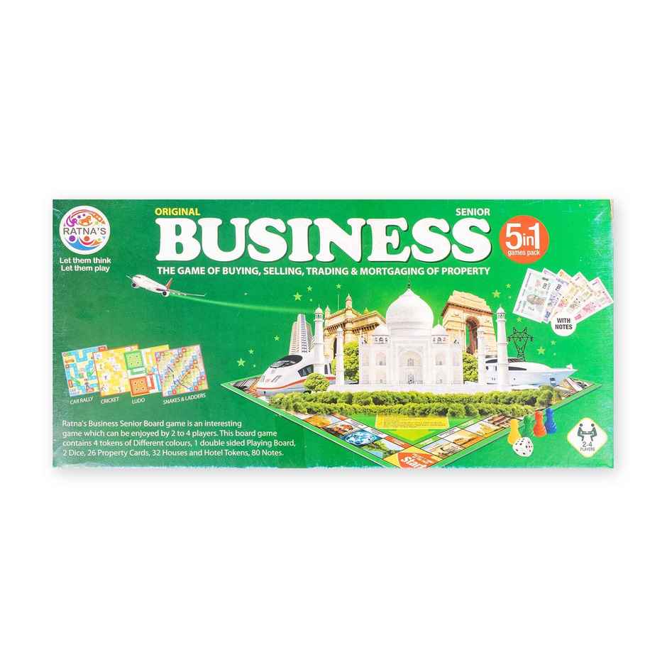 Ratna's Business Sr. Pop | 5 in 1 Game Board | Educational Board Game | 6+ years