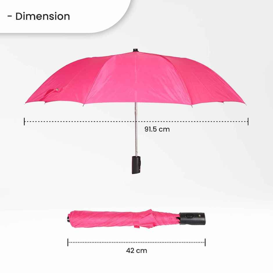 EUME Leatrix 21 Inch 2 Fold Auto-Open Lemon Umbrella | Pink