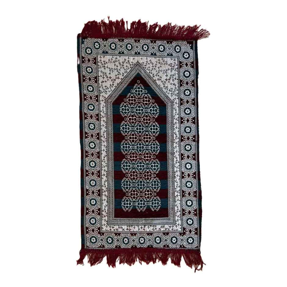 Prayer Worship Mat Maroon and Grey | B-NET