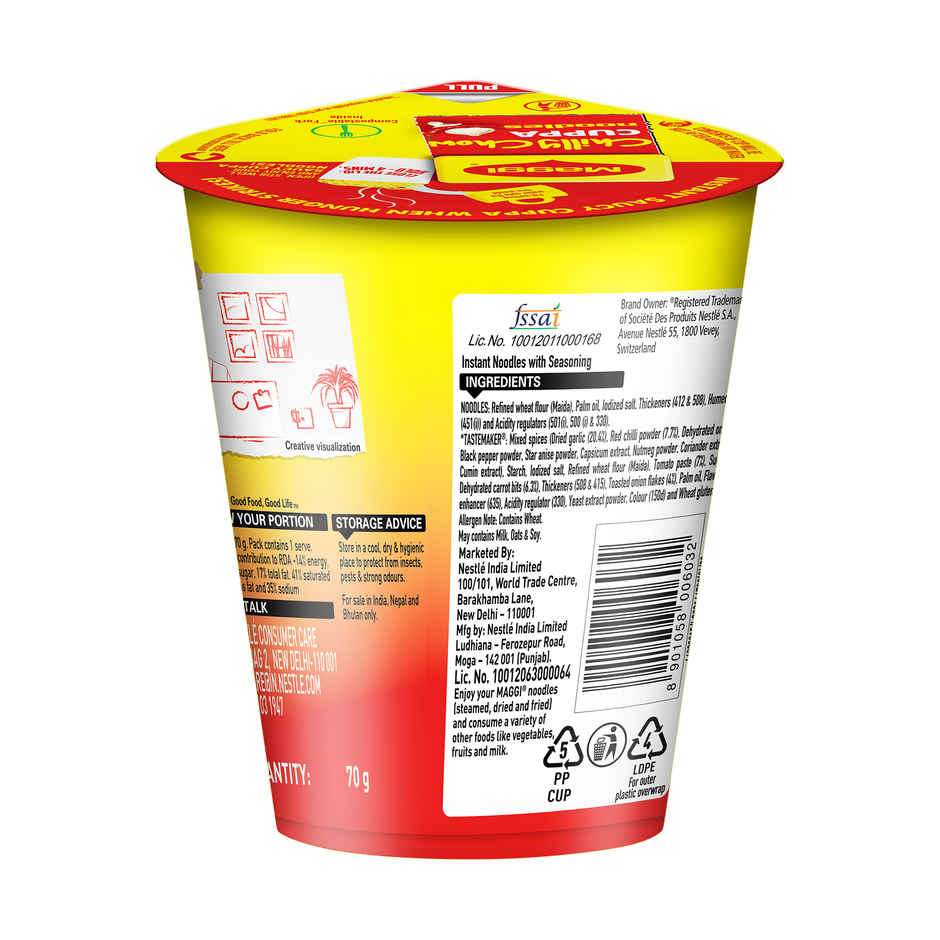 Maggi Chilly Chow Cuppa Instant Noodles 70 g Combo