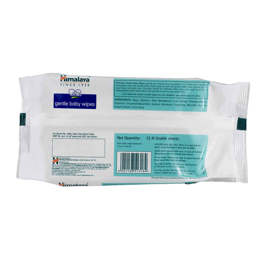 Himalaya Baby Wipes For Babies | White | 0 - 2 years Combo