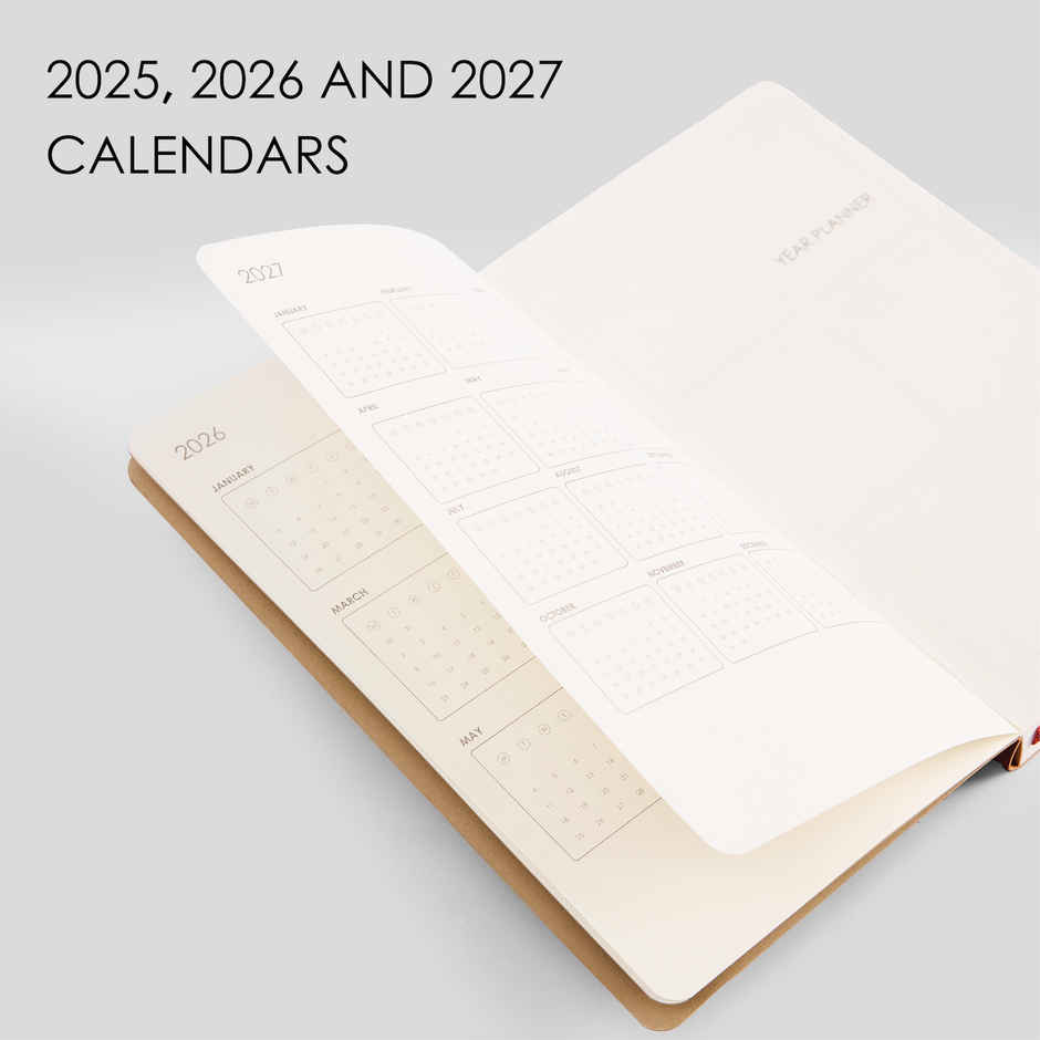 myPAPERCLIP 2026 Daily Planner M2 | Black | 384 Pages | Italian Vegan Leather