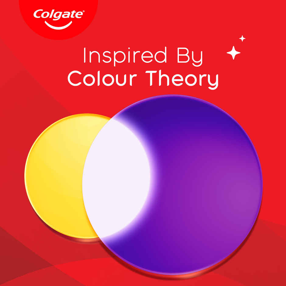 Colgate Visible White Purple Toothpaste and Free Toothbrush | Removes Surface Stains | Enamel Safe