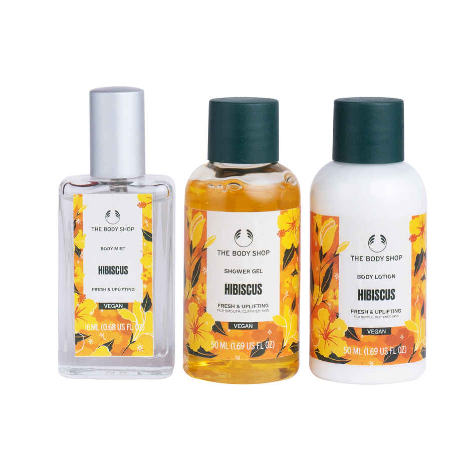 The Body Shop Hibiscus Shower Gel, Body Lotion & Body Mist Gift Set