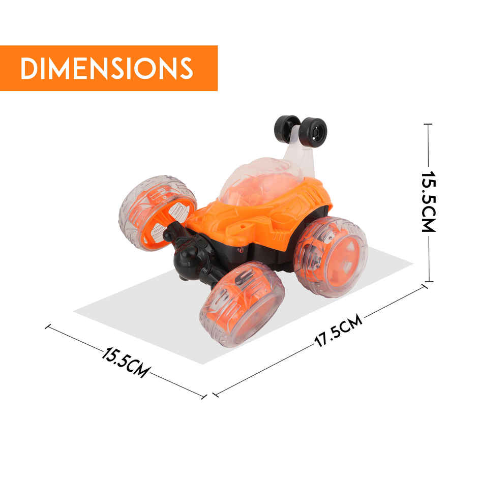 SEEDO Remote Control Car 1:18 , 27 MHz, Type-C Rechargeable, Fast Speed Big Stunt Car | Orange