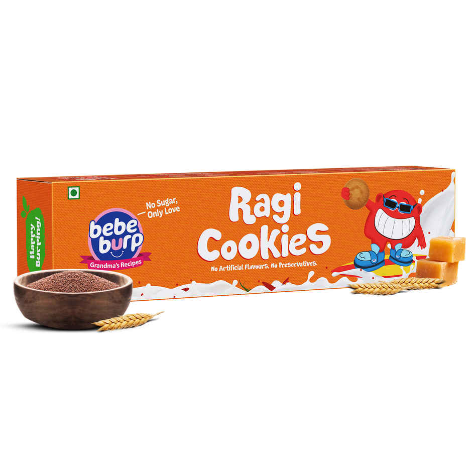 Bebe Burp Organic Baby Food Ragi Cookies
