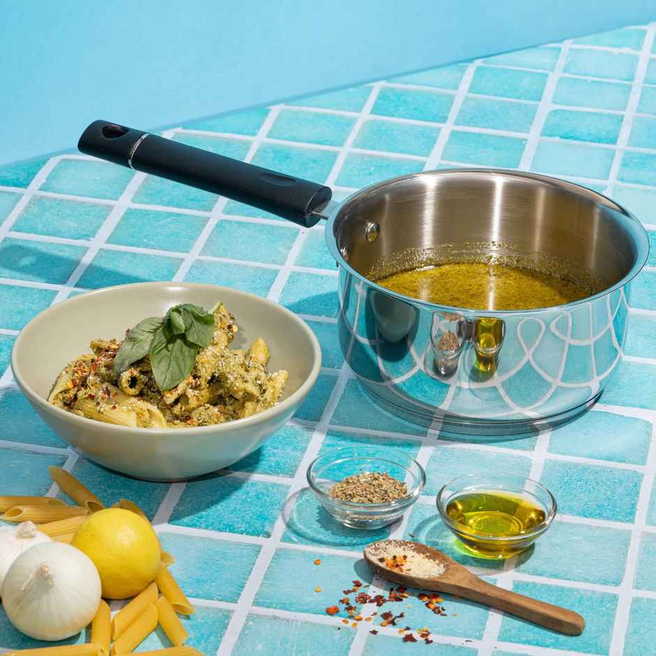 Vinod Stainless Steel Tivoli Saucepan Without Lid - 2.3 L | Induction Friendly