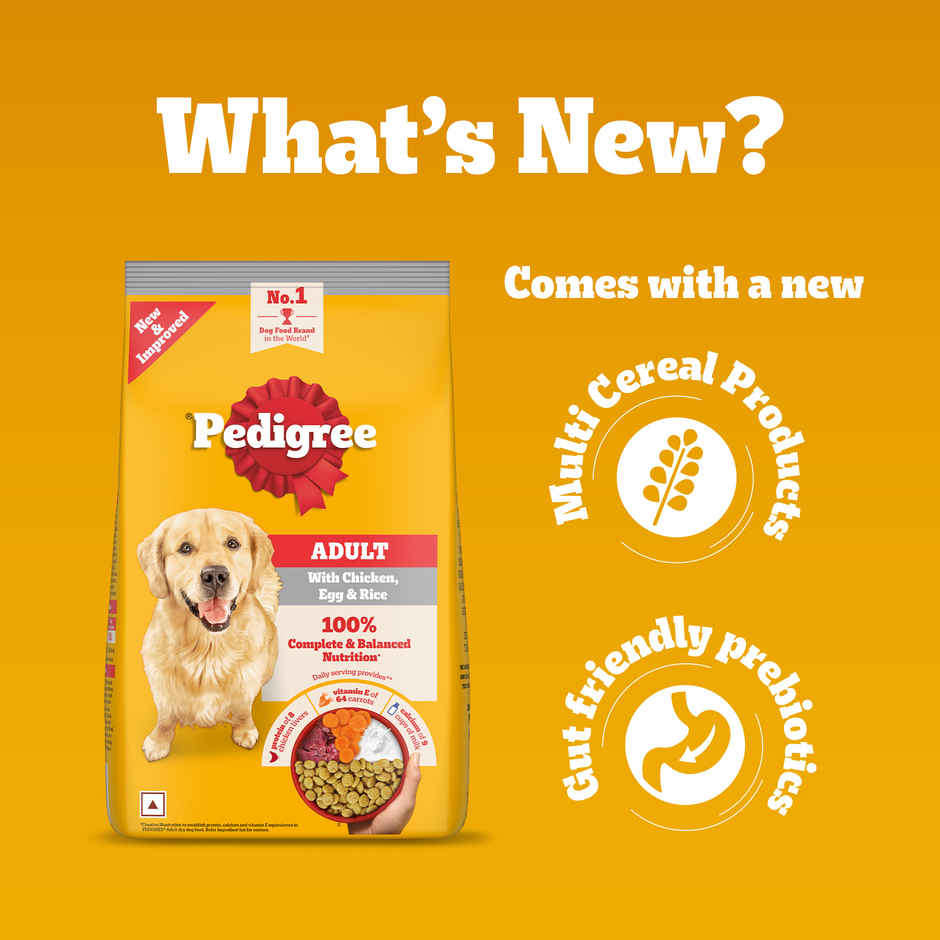 Pedigree Adult Chicken, Egg & Rice Dry Dog Food