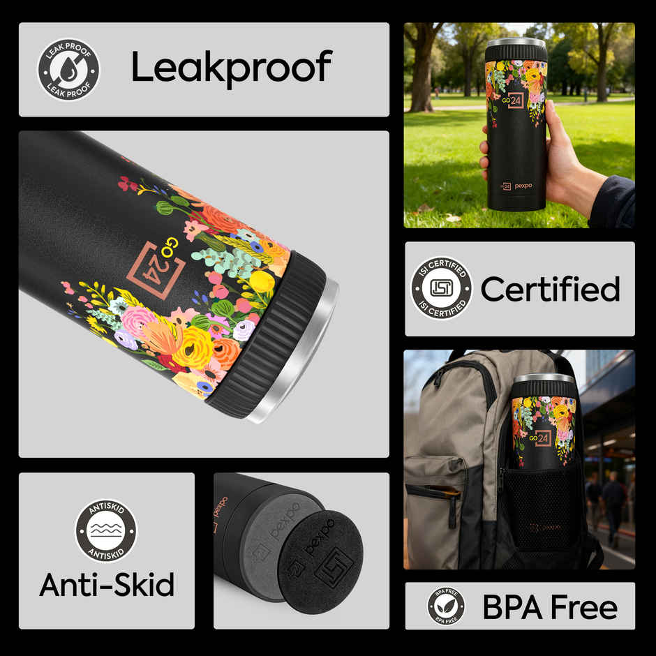 Go24 Crypto Insulated Coffee Mug | Leakproof | Utility Compartment