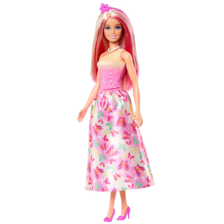 Barbie Royal Doll | Pink & Blonde Hair | Butterfly Skirt