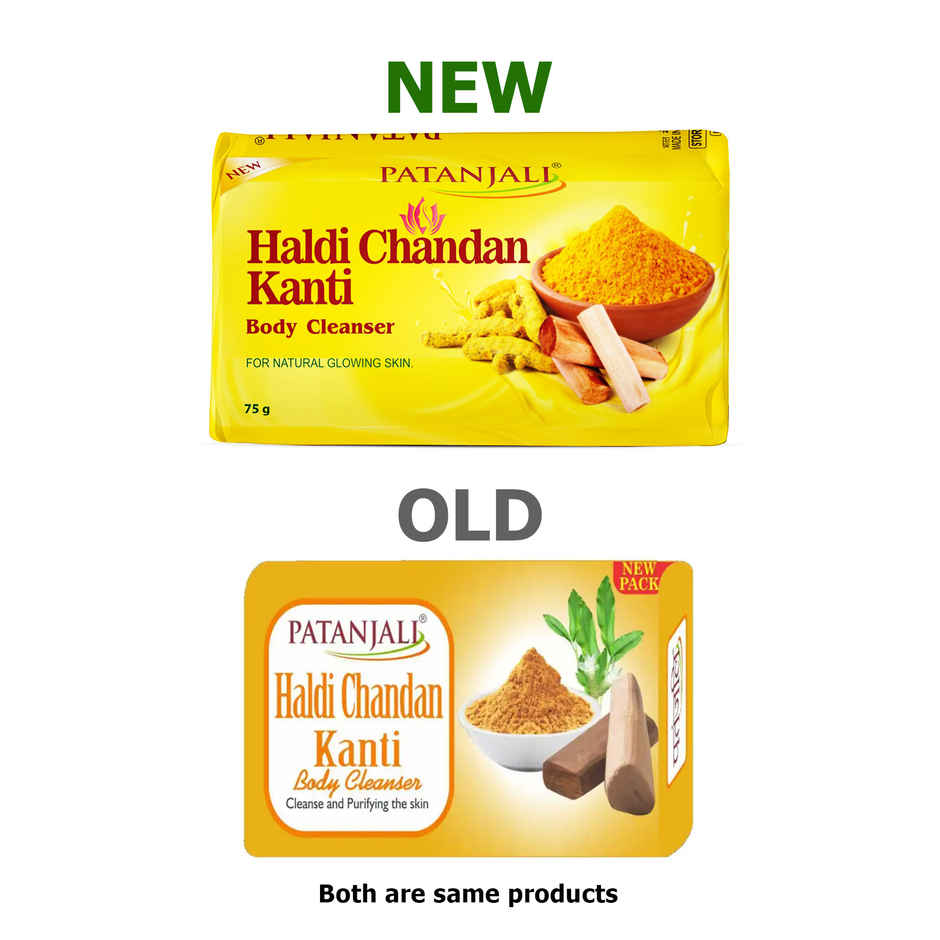 Patanjali Haldi Chandan Kanti Soap - Natural Glow Bathing Bar