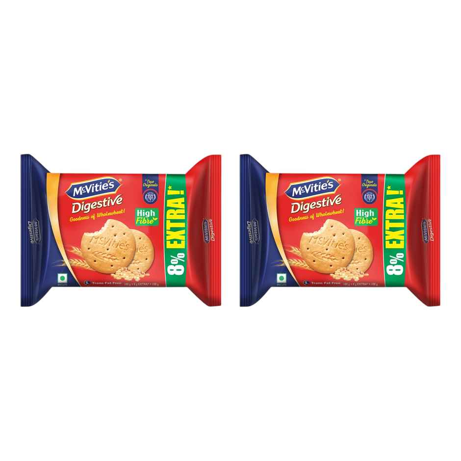 McVitie's High Fibre Goodness Of Whole Wheat Digestive Biscuits| Trans Fat-free Combo