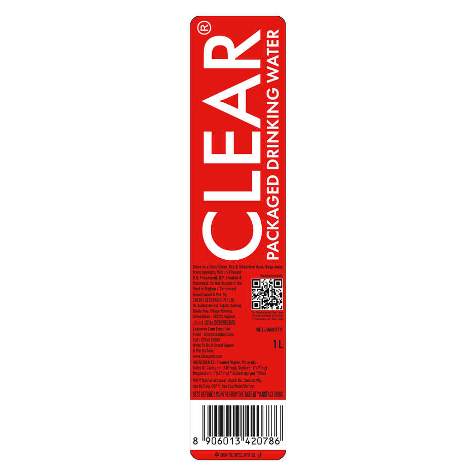 Clear Packaged Mineral Water