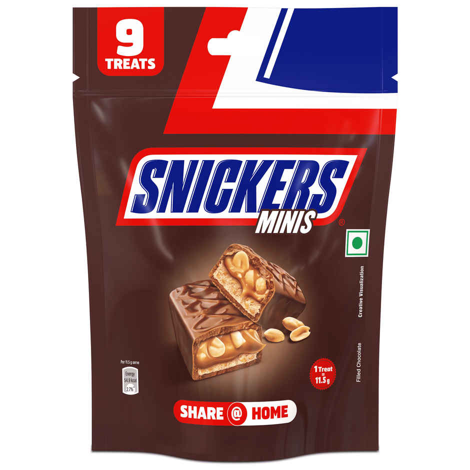 Snickers Minis Chocolate Pack Loaded with Peanuts Nougat & Caramel Combo