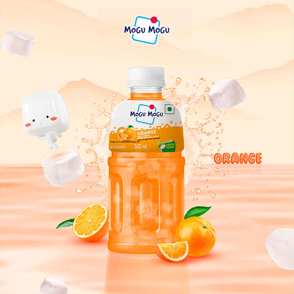 Mogu Mogu Orange Fruit Drink with Nata de Coco