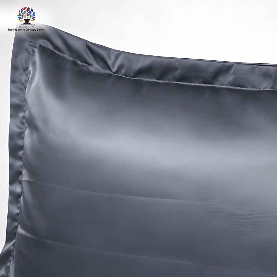 Dream Living Satin Pillow Cover Set | Grey - 46 x 69 cm