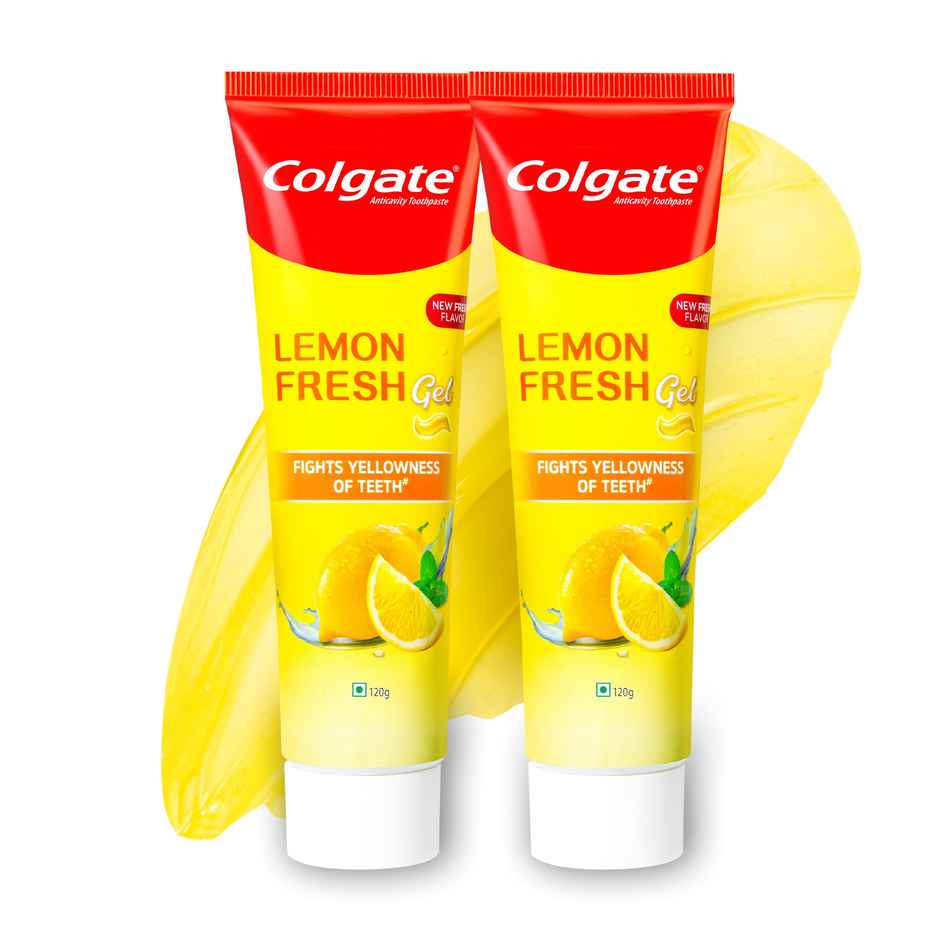 Colgate Lemon Fresh Gel Toothpaste | Fights Yellowness of Teeth | Freshens Breath