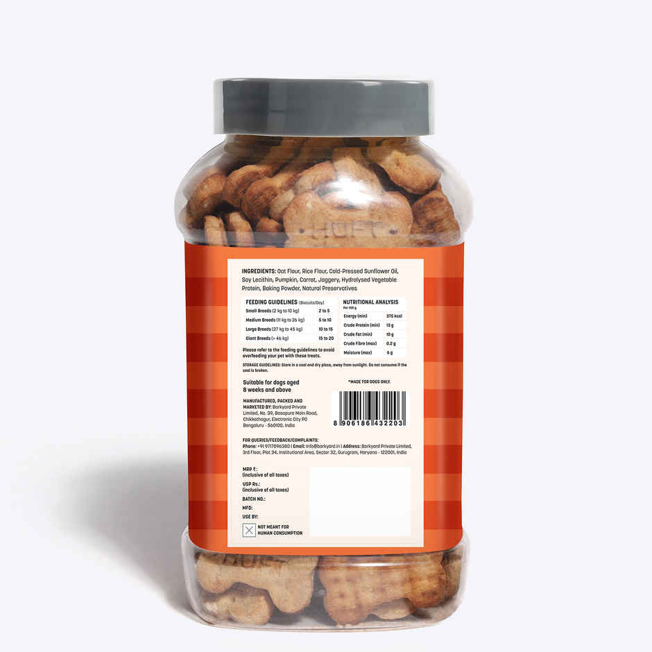 HUFT YIMT Pumpkin & Carrots Vegetarian Dog Biscuits