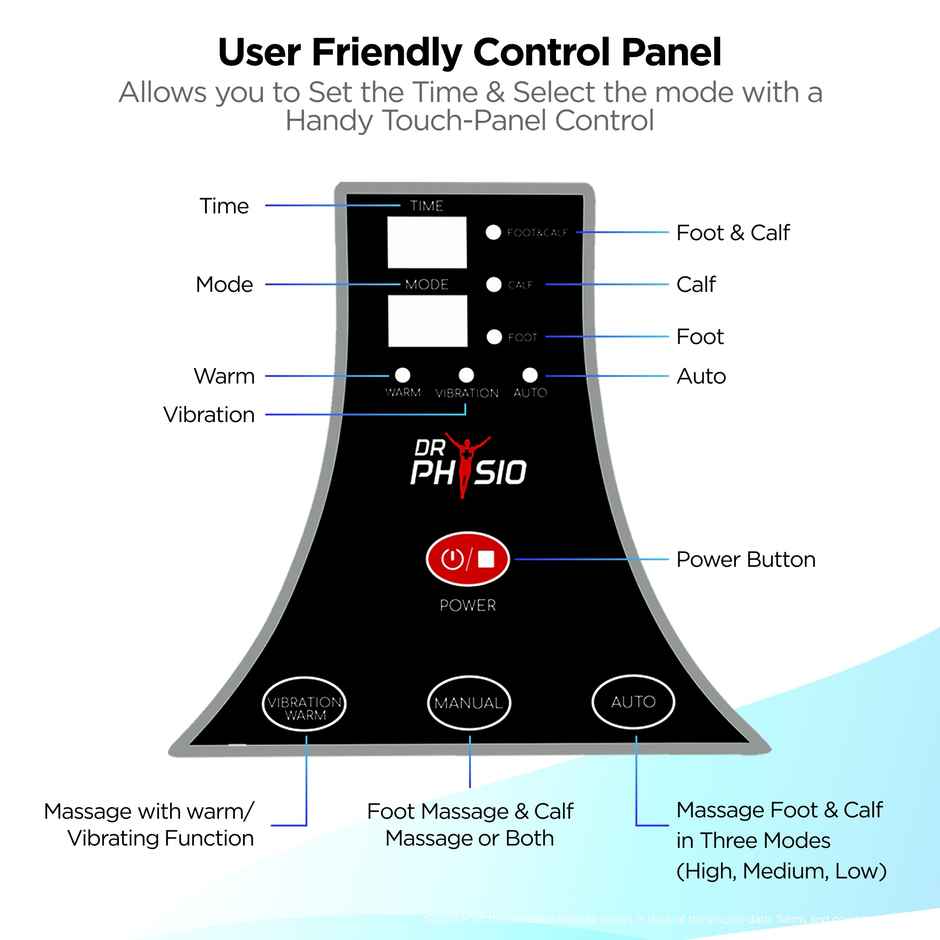 Dr Physio Electric Powerful Leg, Foot and Calf Massager Machine for Pain relief Massager