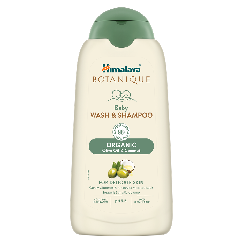 Himalaya Botanique Baby Wash & Shampoo | Organic | Preserve Moisture | Dermatologically Tested