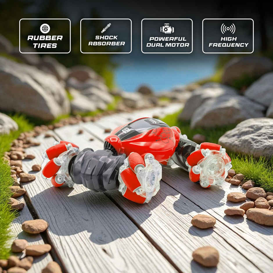 SEEDO Remote Control Car 1:16 Scale 2.4 GHz USB Rechargeable Fast Speed Twisting Drift Car | Red