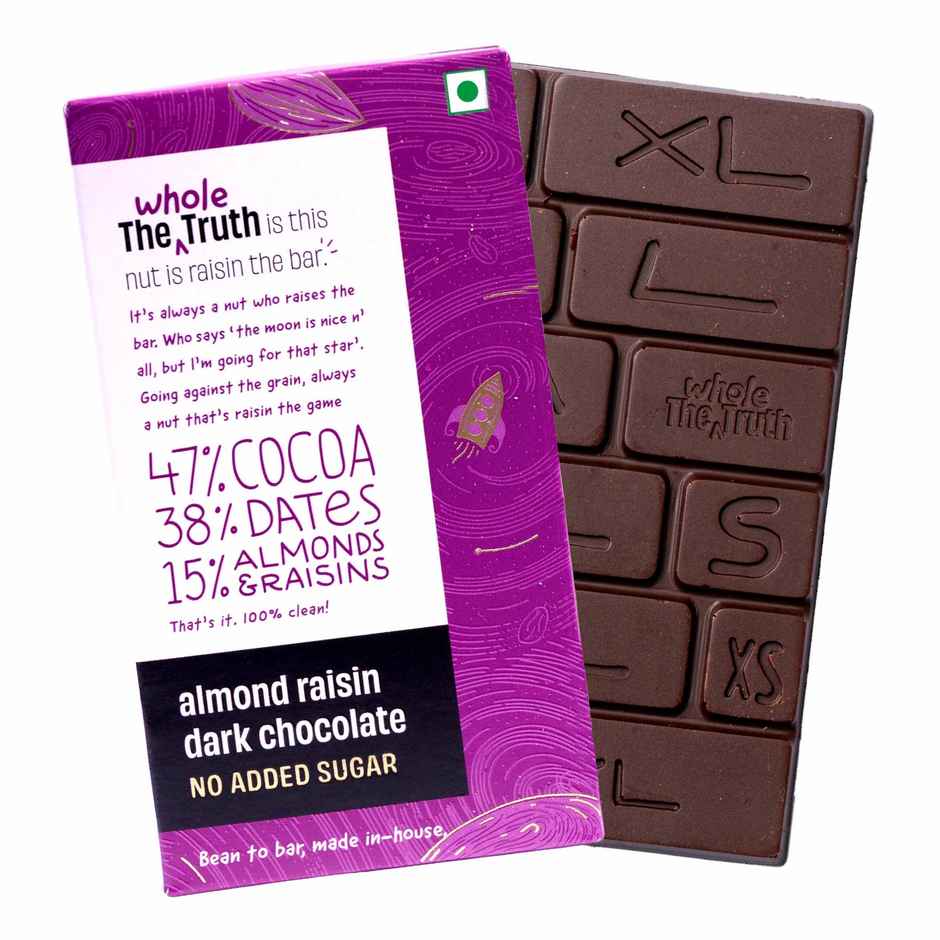 The Whole Truth Almond Raisin Dark Chocolate