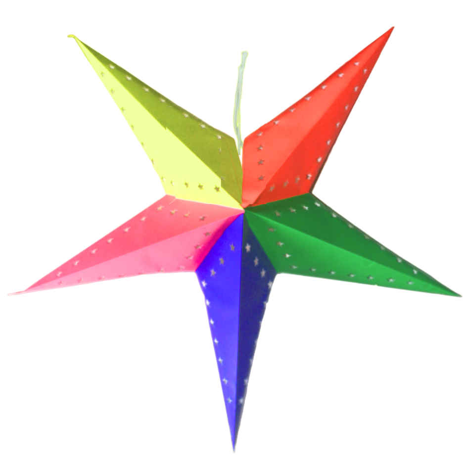 Star Multi Colour Kandil | Lantern Assorted Design And Colour | Se7en