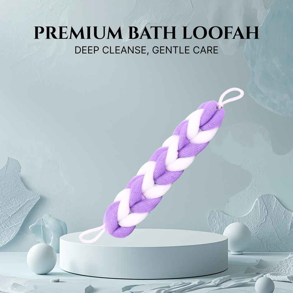 Midazzle Belt Loofah for Bathing Back Scrubber Strechable 9 Knots | Assorted | MINL6005