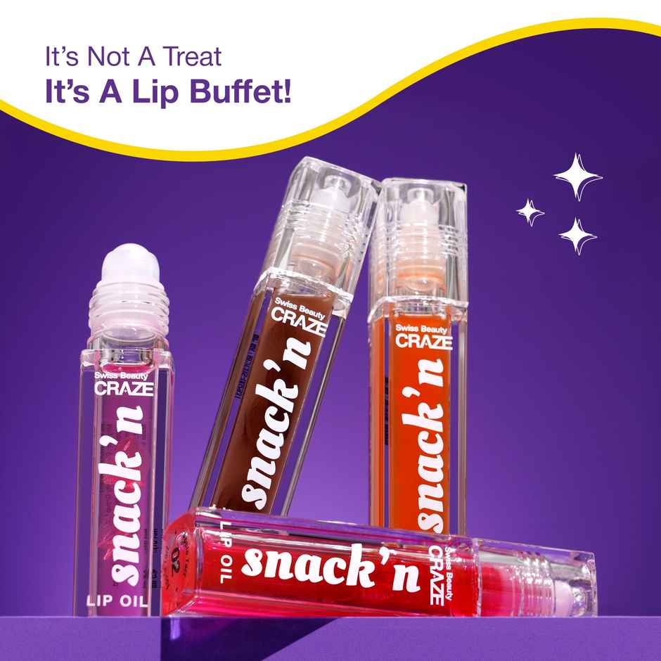 Swiss Beauty Craze Snack'n Nourishing Lip Oil | Pink Sorbet