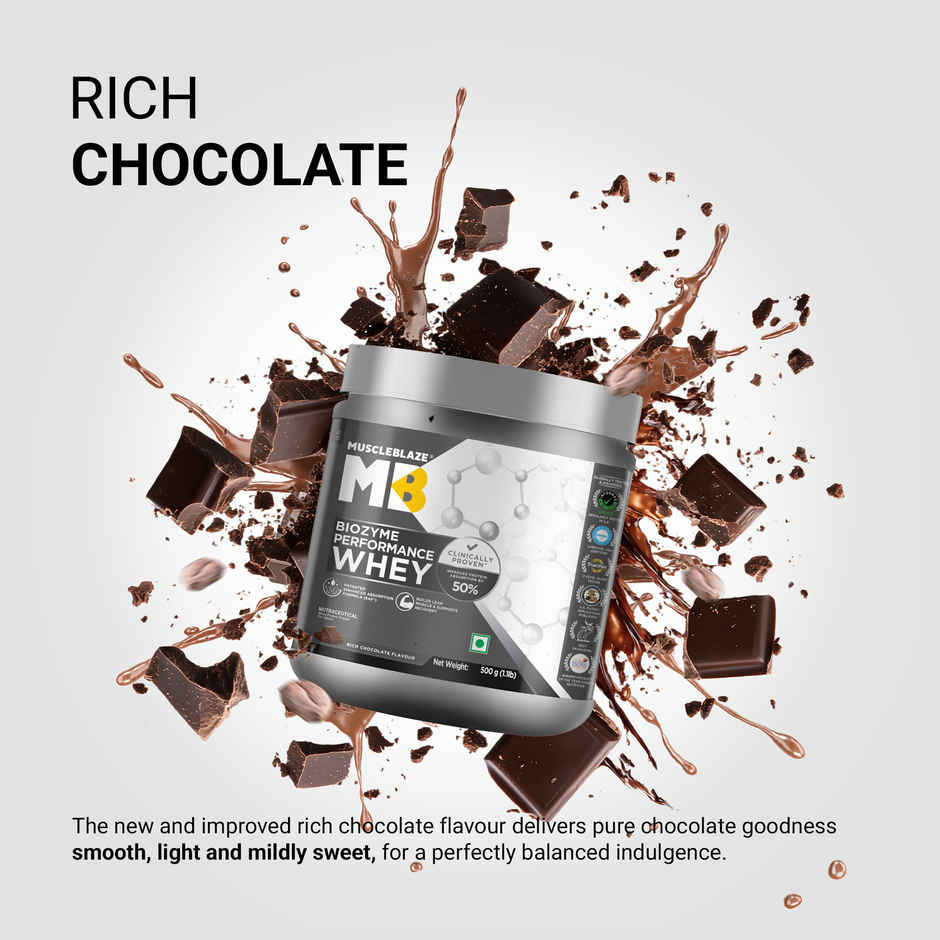 Muscleblaze Biozyme Performance Whey Protein Powder, (Rich Chocolate)