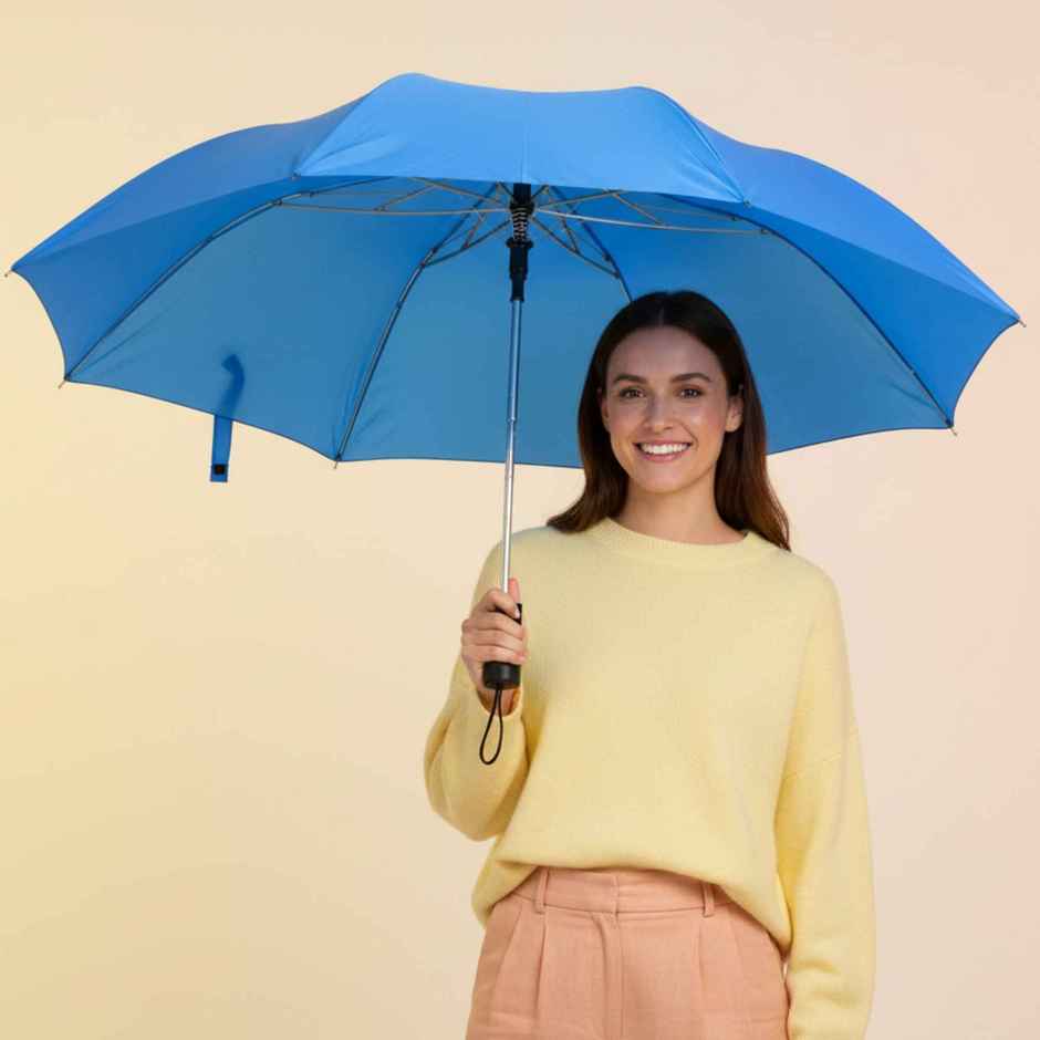 EUME Leatrix Auto-Open Lemon Umbrella | Blue | 21 Inch | 2 Fold