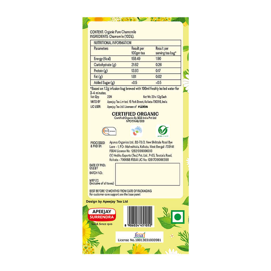 Flurys Calming Organic Chamomile
