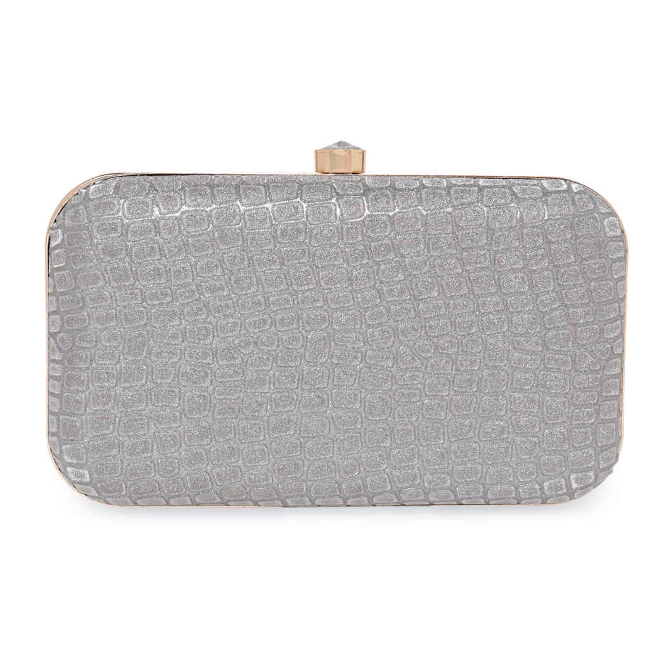 Lavie Women's Tinsel Frame clutch | Light Grey