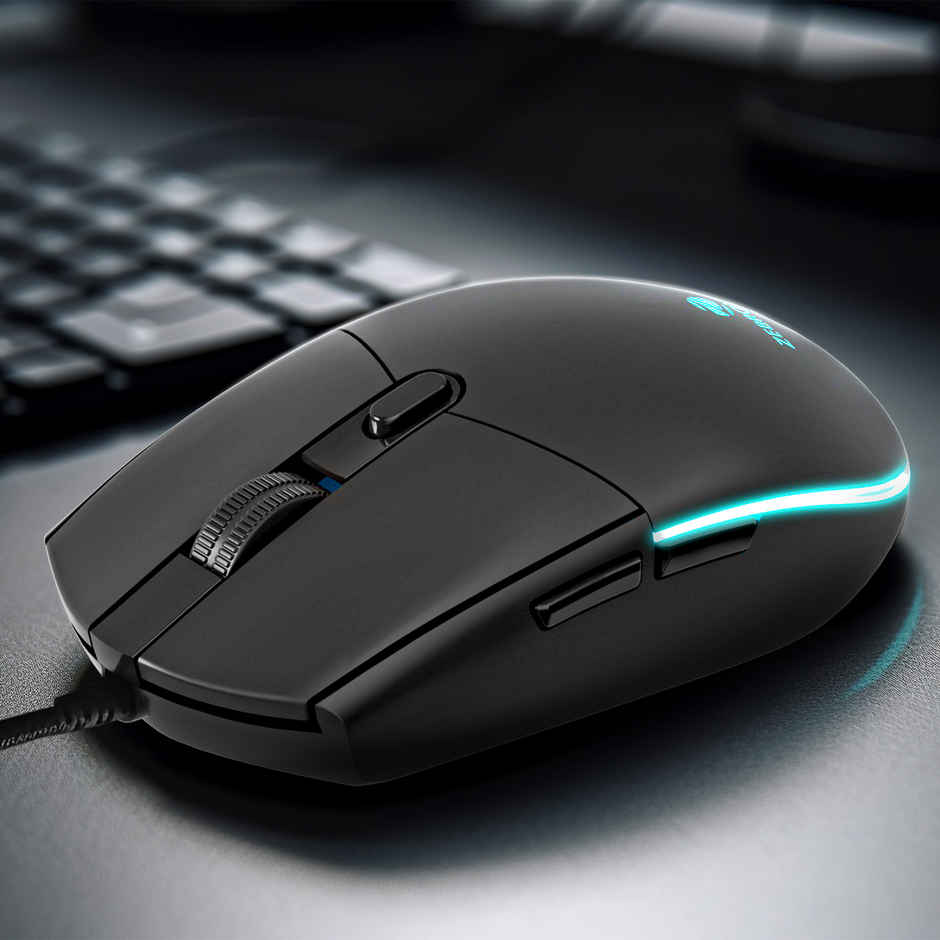 Zebronics War M Wired Gaming Mouse, 6 Buttons, Upto 4200 Dpi, Usb Interface, Breathing Led