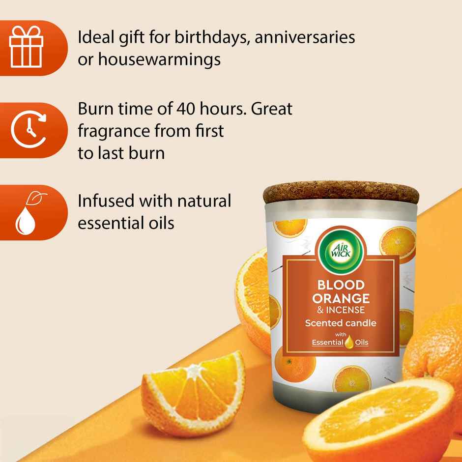 Airwick Home Fragrance Candle | Blood Orange & Incense