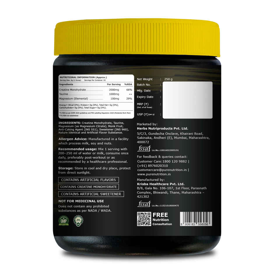 Pure Nutrition Creatine Monohydrate Orange | Strength & Recovery