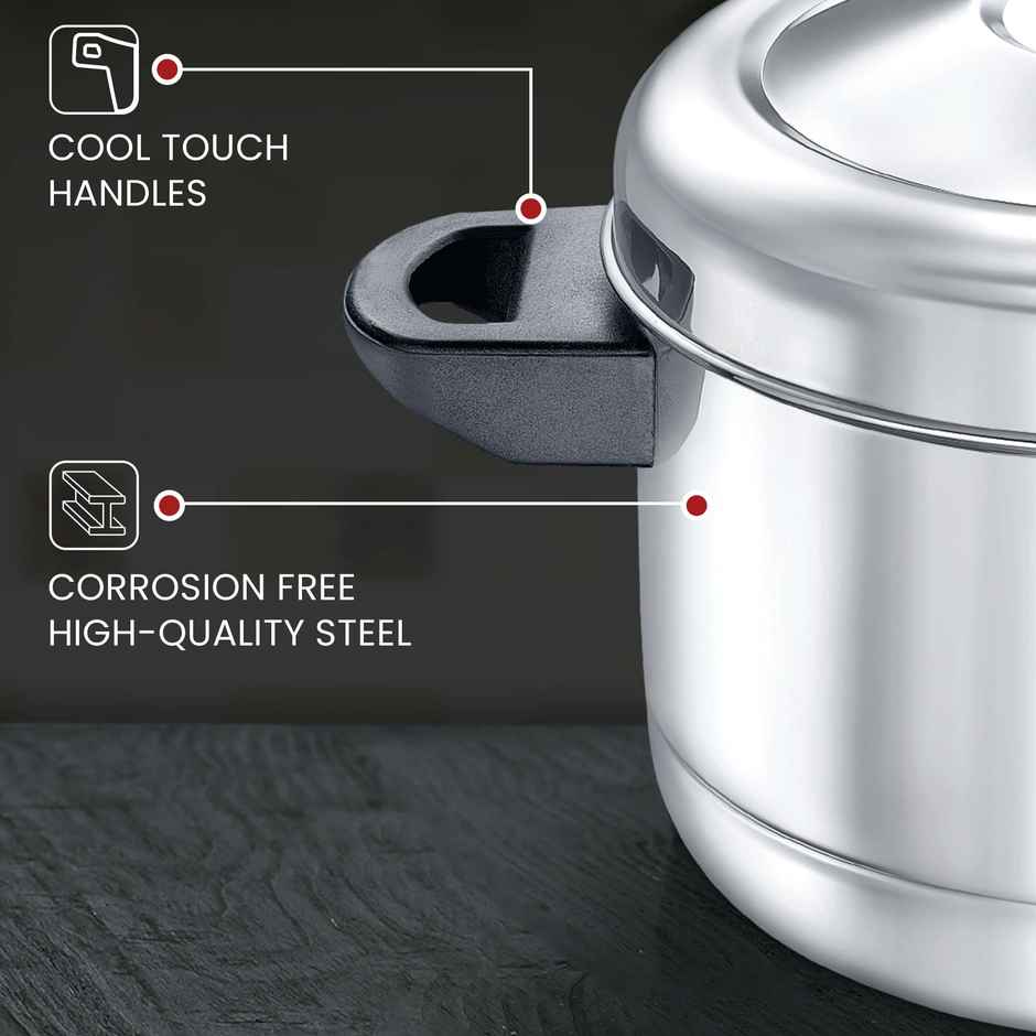 Judge By Prestige Stainless Steel Idli Cooker with 4 Plates,High Quality SS,Corrosion Free,Silver