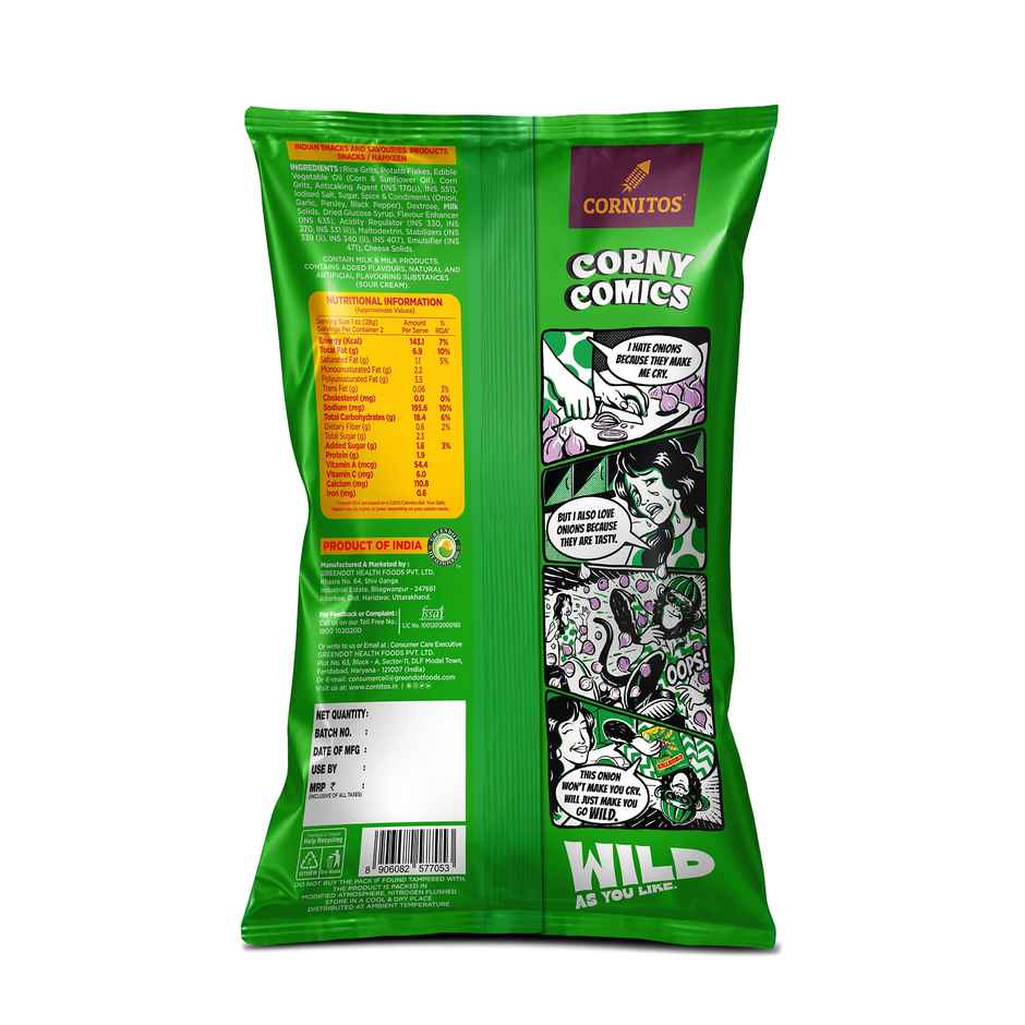 Cornitos Crusties Puffs Sour Cream and Onion Flavour