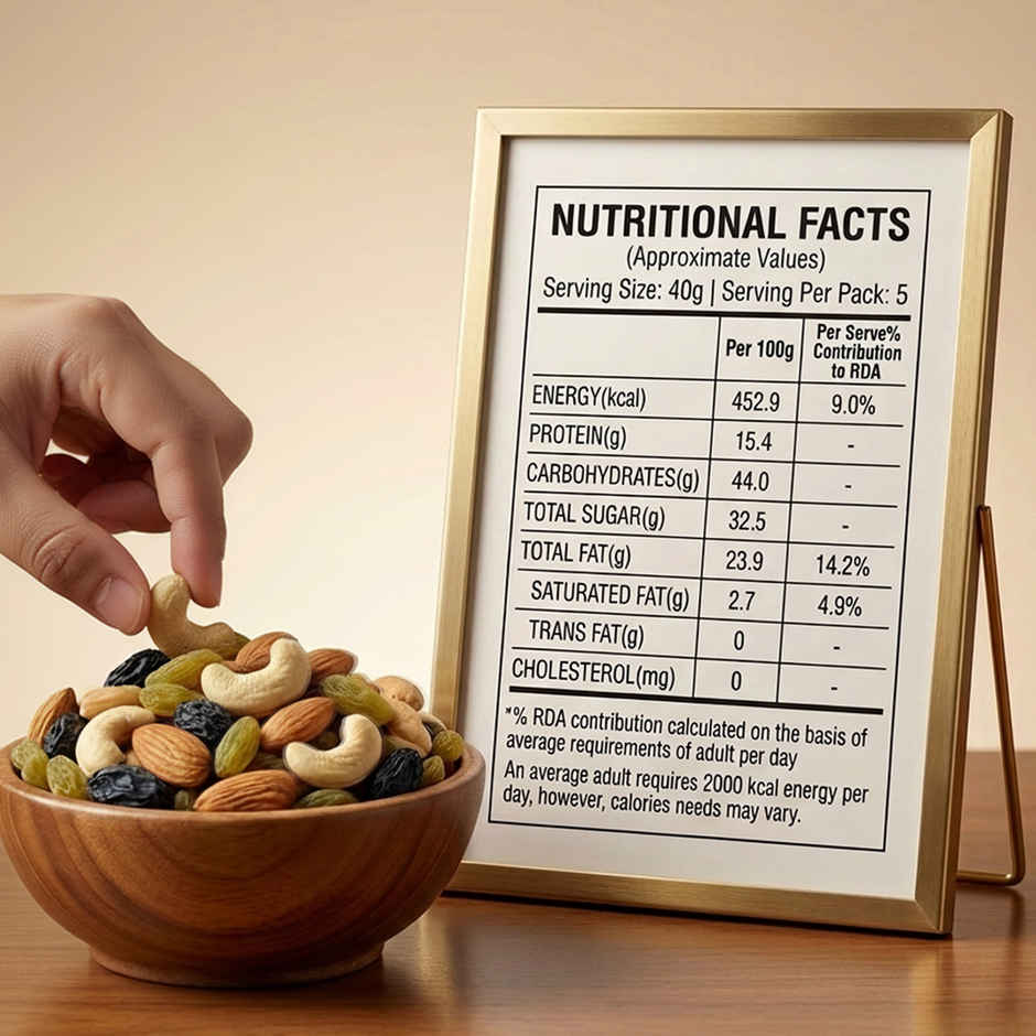 Wonderland Foods Vrat Punchmeva Dry Fruit Mix