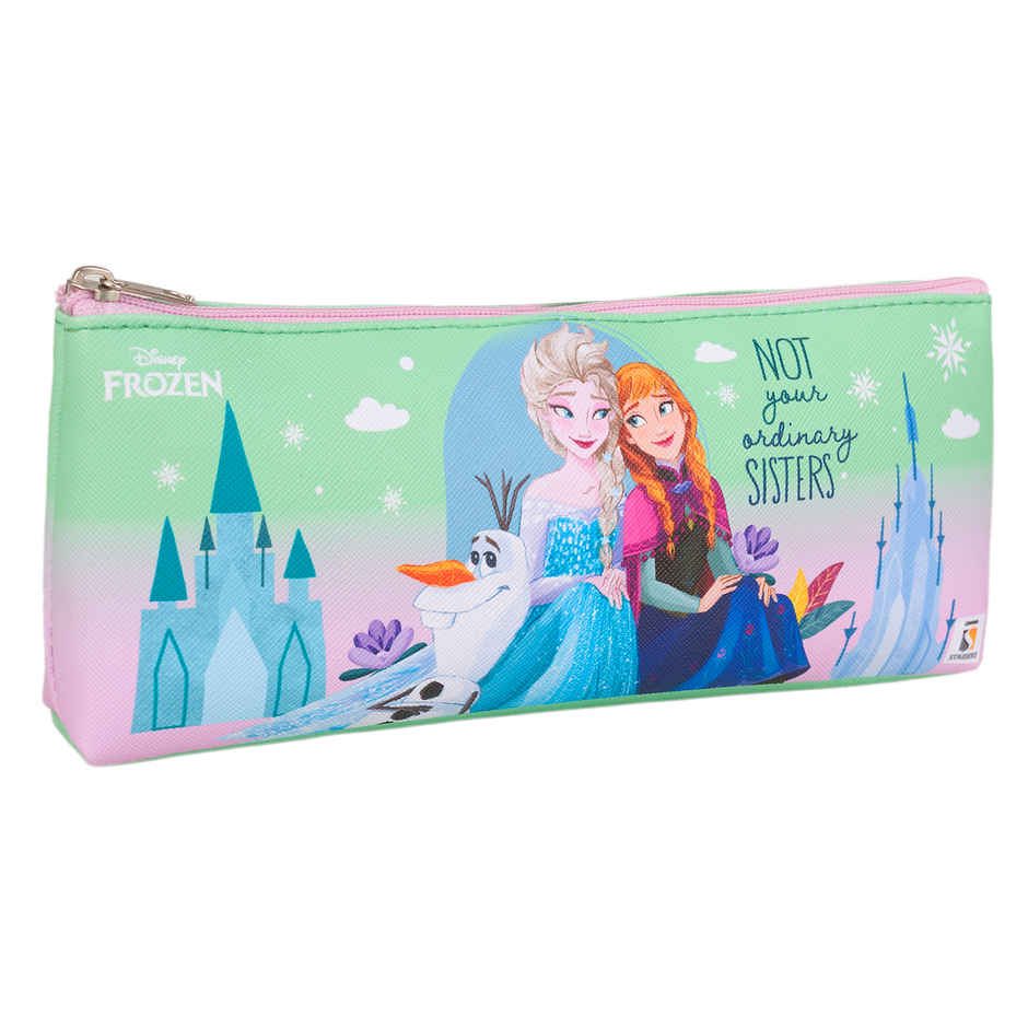 Striders Frozen Stationery Pencil Pouch - Triangle Shape, Ideal for Kids & Students