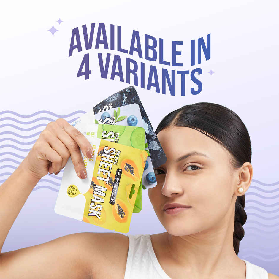 Hilary Rhoda Blueberry Hydrating Sheet Mask | Glowing & Hydrating Skin | For All Skin Types