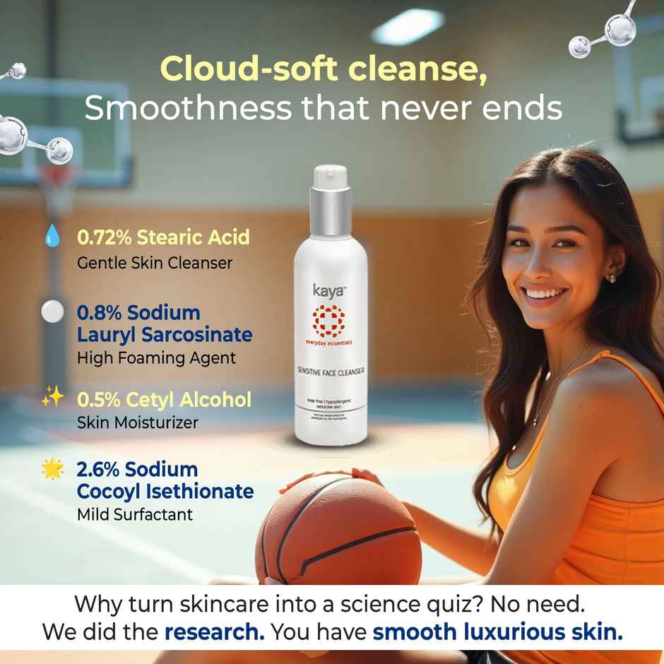 Kaya Sensitive Face Cleanser, 200Ml Mild Cleanser, Gentle Facewash, Hypoallergenic, Sensitive Skin